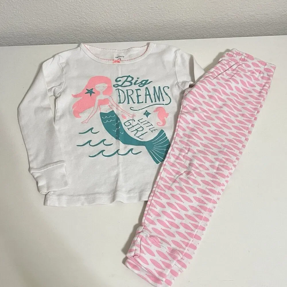Carter's Gymboree Mermaid Pajamas Lot of 7 2-Pc Sets Fish Sealife Girls Size 3T